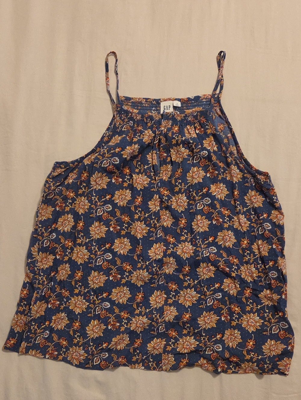GAP Blue Floral Spaghetti-Strap Camisole